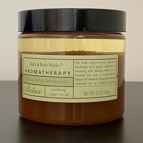Bath & Body Works Aromatherapy EUCALYPTUS SPEARMINT Soothing Sugar Scrub *RARE* - Picture 1 of 9